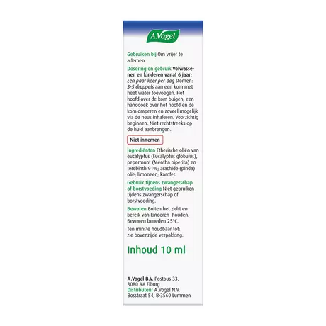 A.Vogel Cinuforce Inhalatiedruppels + Menthol 10 ML