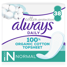 Always Dailies Cotton Protection Inlegkruisjes Normal 38 Stuks