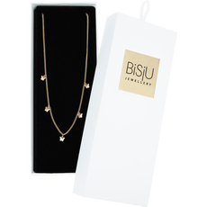 BiSjU Jewellery Ketting met Klaver en Dots Gold Plated Stainless Steel
