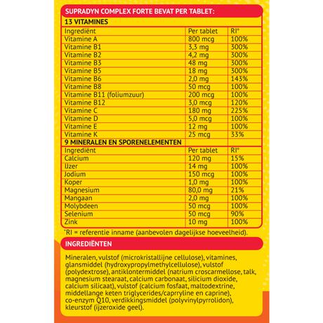 Supradyn Complex Forte Multivitamine Voor Extra Energie 35 Tabletten