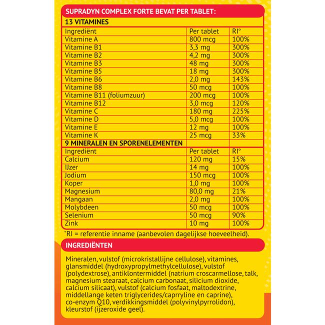 Supradyn Complex Forte Multivitamine Voor Extra Energie 35 Tabletten