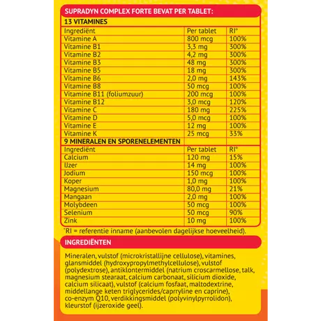 Supradyn Complex Forte Multivitamine Extra Energie Tabletten 35 stuks