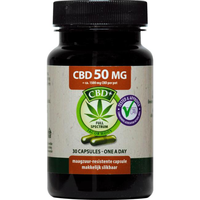 Jacob Hooy CBD Capsules 50 mg 30 stuks