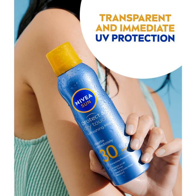 NIVEA SUN Zonnebrand Protect & Dry Touch Vernevelende Spray SPF 30 200 ML