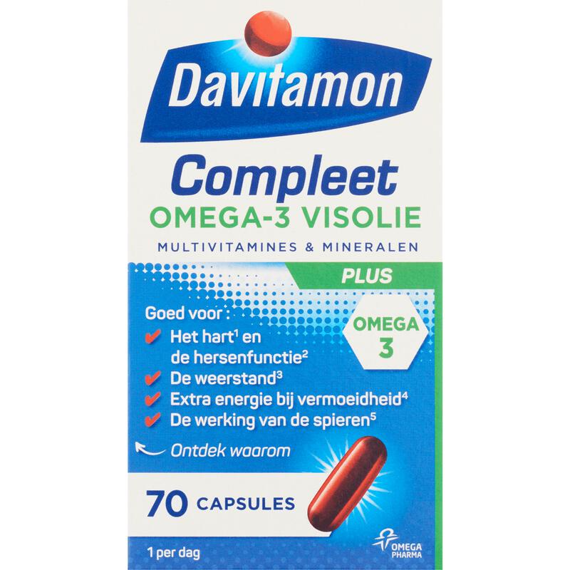 Davitamon Compleet Omega-3 Visolie Capsules 70 stuks