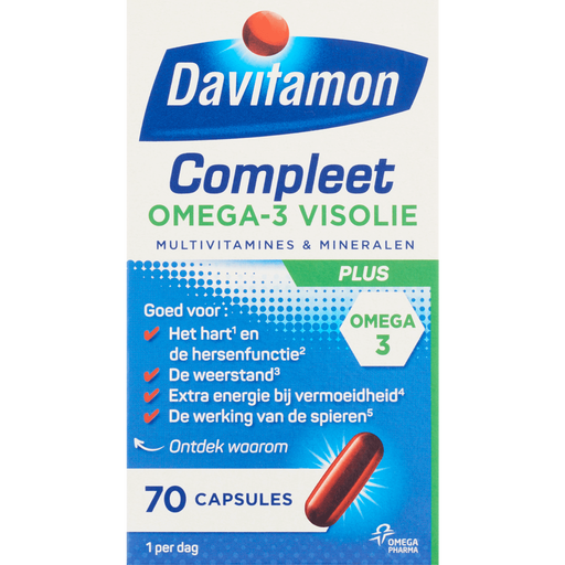 Davitamon Compleet Omega-3 Visolie Capsules 70 stuks