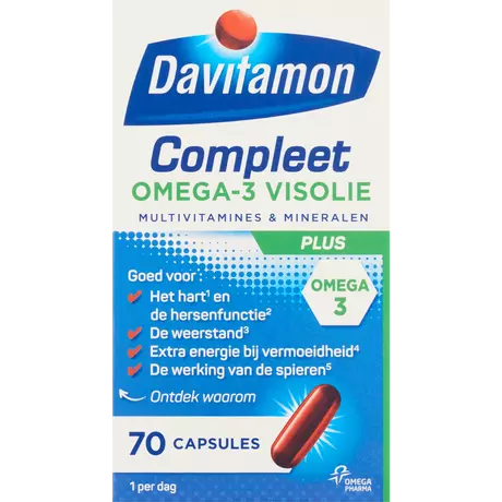 Davitamon Compleet Omega-3 Visolie Capsules 70 stuks