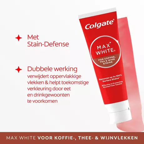 Colgate Max White for Coffee, Tea and Wine Stains Tandpasta 75 ML