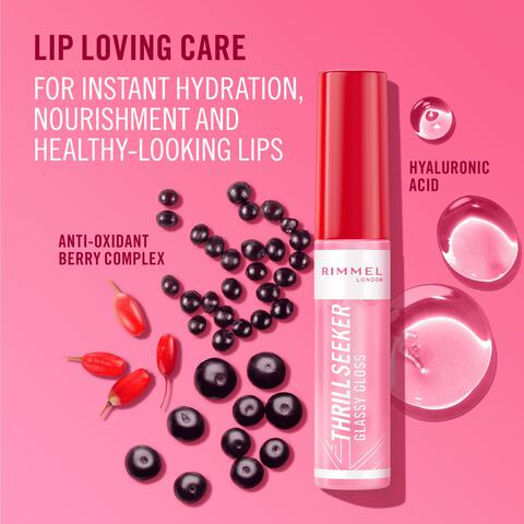 Rimmel London Thrill Seeker Glassy Gloss Lipgloss 350 Pink To The Berry 10 ML