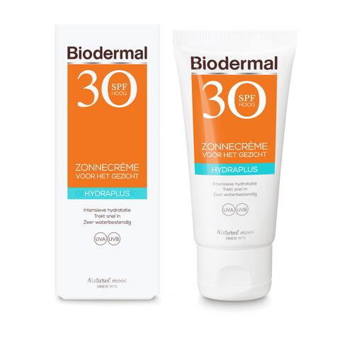 Biodermal Hydra Plus Zonnecrème Gezicht SPF30 50 ML