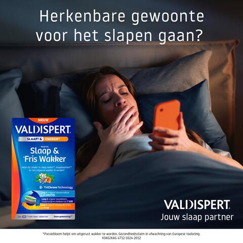 Valdispert Slaap & Fris Wakker Tabletten 24 stuks
