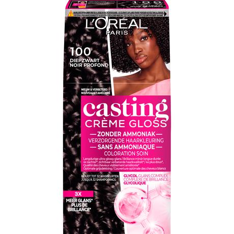L'Oréal Paris Casting Crème Gloss Haarverf 100 Black Caviar Diepzwart