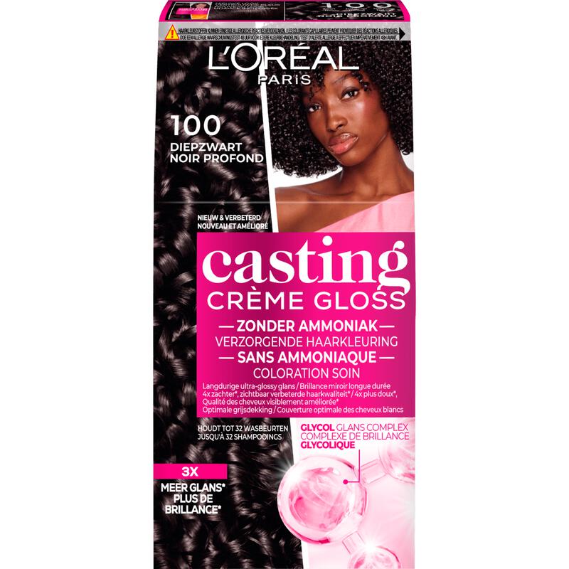 L'Oréal Paris Casting Crème Gloss Haarverf 100 Black Caviar Diepzwart