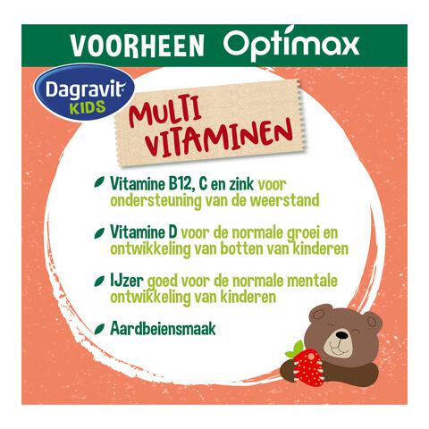 Dagravit Natural Kids Multi Aardbei 60 Dragees