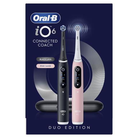 Oral-B iO 6 Zwart & Roze Duo Elektrische Tandenborstels