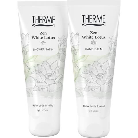 Therme Giftset Zen White Lotus Shower Satin & Hand Balm
