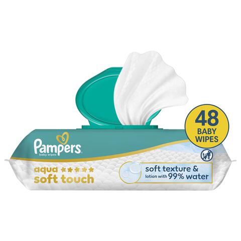 Pampers Aqua Soft Touch Billendoekjes 48 stuks