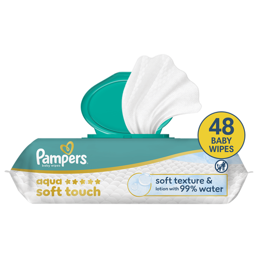 Pampers Aqua Soft Touch Billendoekjes 48 stuks