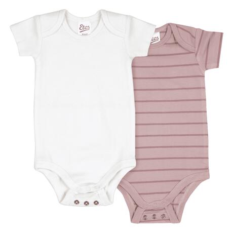 Etos Meegroei Rompertjes Wit/Beige Maat 74/80 Duo pak