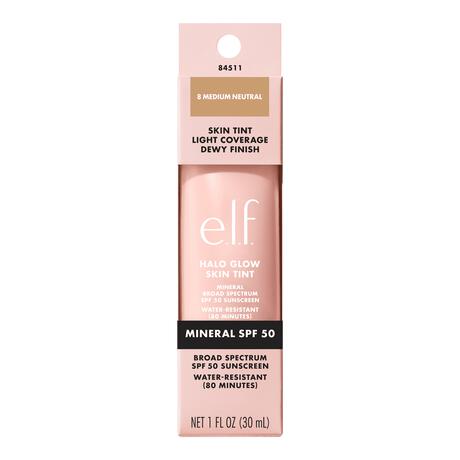 e.l.f. Halo Glow Skin Tint SPF50 8 Medium Neutral