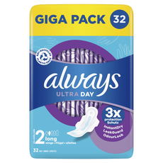 Always Ultra Maandverband Long Met Vleugels 32 Stuks