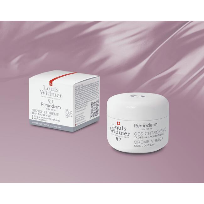 Louis Widmer Remederm Dry Skin Gezichtscrème Zonder Parfum 50 ML