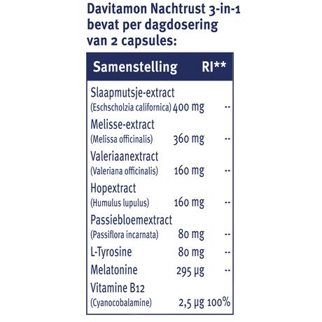 Davitamon Nachtrust 3-in-1 20 Capsules