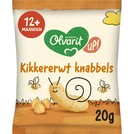 Olvarit Knabbels Kikkererwt 12+ Maanden 20 gram