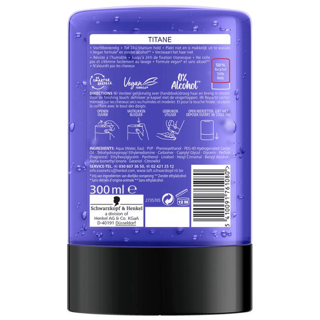 Taft Styling Gel Titane Gel 300 ML