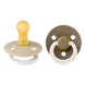 BIBS Glow In The Dark Fopspeen Rond Latex Maat 2 Vanilla/Dark Oak 2 stuks
