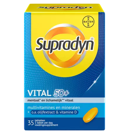 Supradyn Vital 50+ Multivitamines Vijftigplussers Tabletten 25 stuks