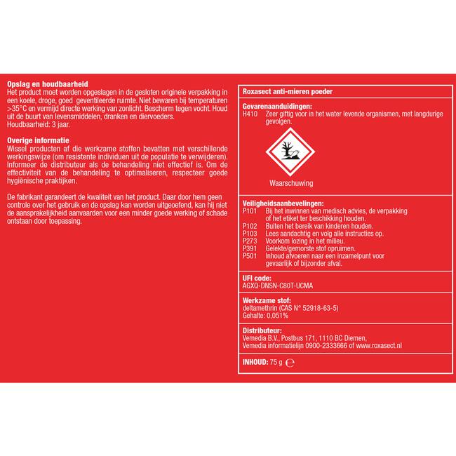 Roxasect Mierenpoeder 75 gram