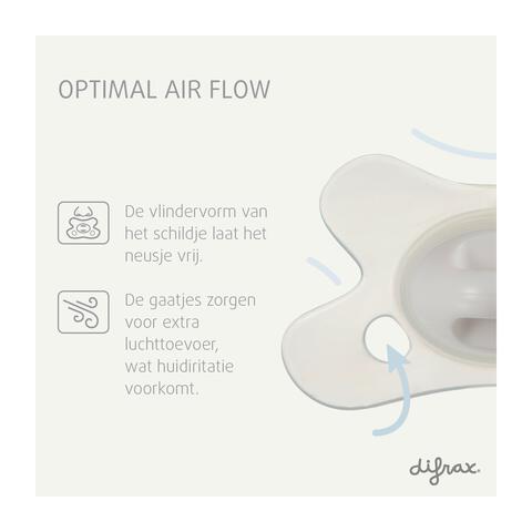 Difrax Fopspeen Natural 0-6 M Glow In The Dark 