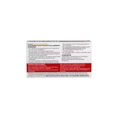 Strepfen Citroen & Honing 8,75 MG Zuigtabletten 24 Stuks