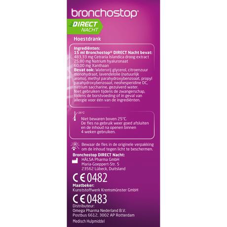Bronchostop Direct Nacht 5-in-1 Hoestdrank 120 ML