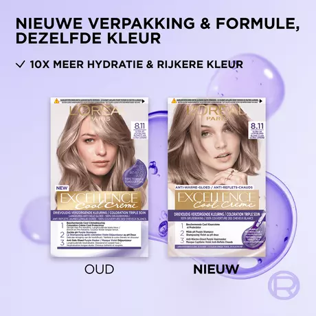 L'Oréal Paris Excellence Cool Creams Haarverf 8.11 Ultra Ash Lichtblond