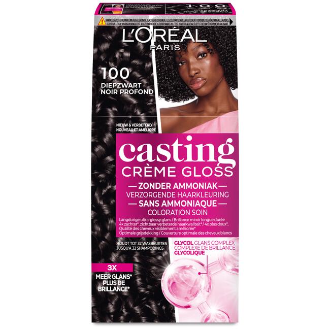 L'Oréal Paris Casting Crème Gloss Haarverf 100 Black Caviar Diepzwart