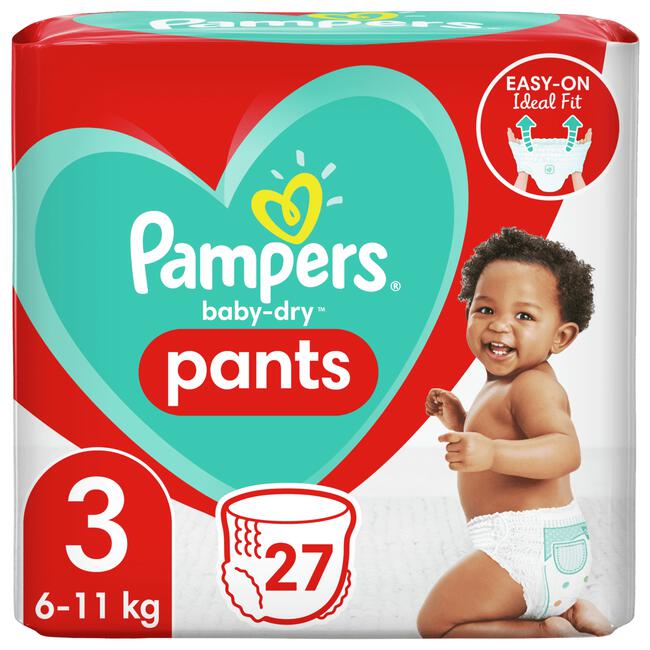 Instrueren eetbaar Maxim Pampers Baby-Dry Pants Maat 3 (6kg-11kg) 27 Luierbroekjes 27 EA | Etos