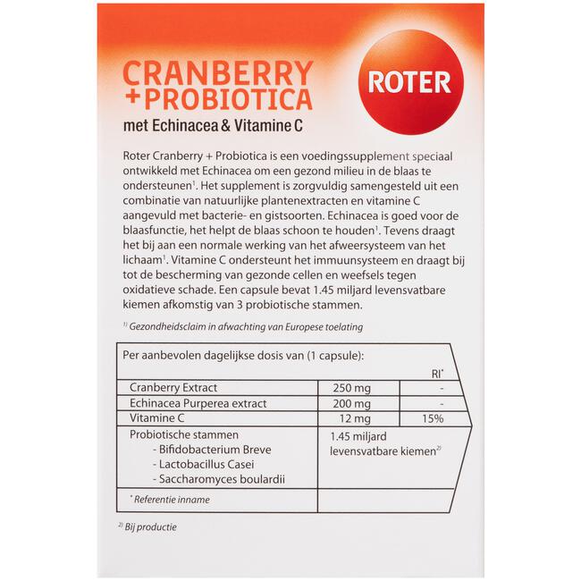 Roter Cranberry + Probiotica 30 Stuks
