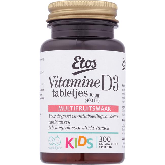 Vitamine D3 10 µg 300 tabletten 300 EA | Etos