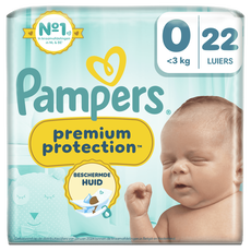 Pampers Premium Protection Luiers Maat 0 0-3 KG 22 Stuks