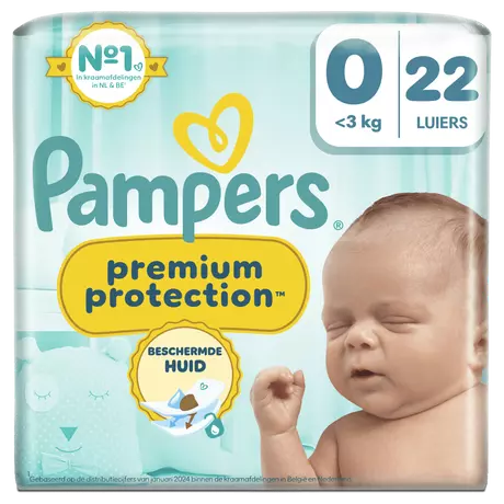 Pampers Premium Protection Luiers Maat 0 0-3 KG 22 Stuks