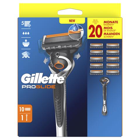 Gillette ProGlide Scheersysteem Met 10 Navulmesjes