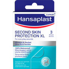 Hansaplast Second Skin Protection Waterproof en Transparante XL Eilandpleisters 3 stuks