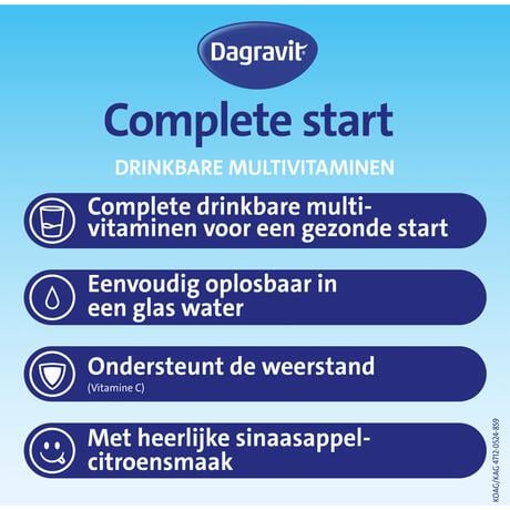 Dagravit Complete Start Kids Multivitamine Citroen 30 stuks