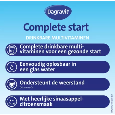 Dagravit Multivitamin Compleet Start Citroen Sinaasappel 30 stuks