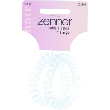 Zenner Haarelastiek Cable Transparant 2 stuks&nbsp;