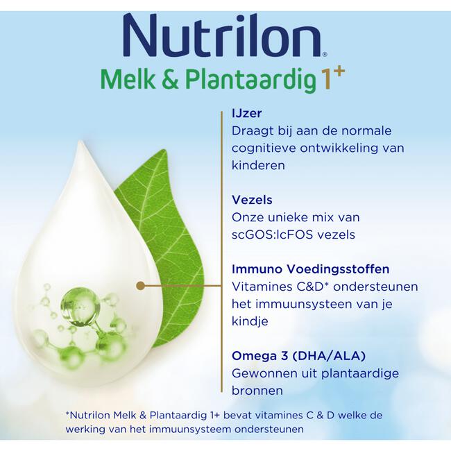 Nutrilon Melk & Plantaardig 1+ Dreumesdrink Vanaf 12 Maanden 800 GR