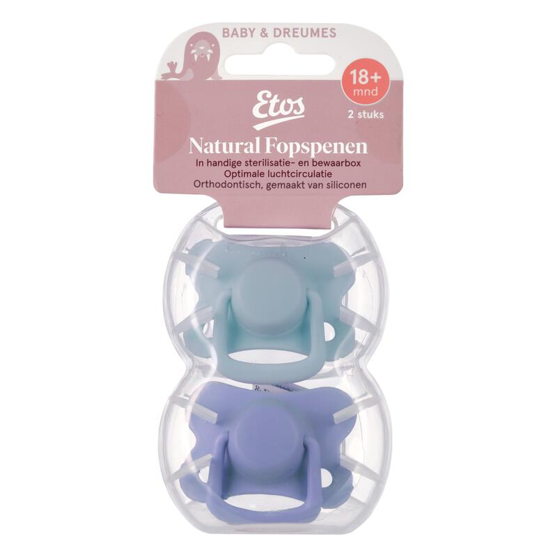 Etos Fopspeen 18+ Maanden Groen/Blauw 2 stuks