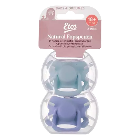 Etos Fopspeen 18+ Maanden Groen/Blauw 2 stuks